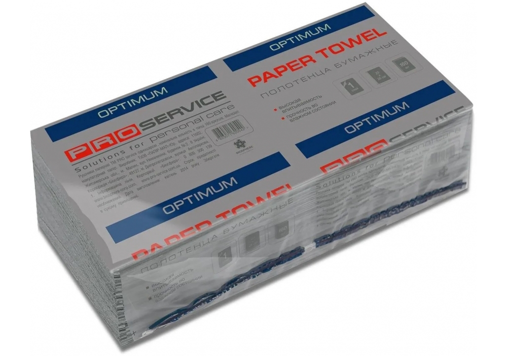 PRO service OPTIMUM Light Рушник паперовий V-скл. сірий макулатурний 160 шт